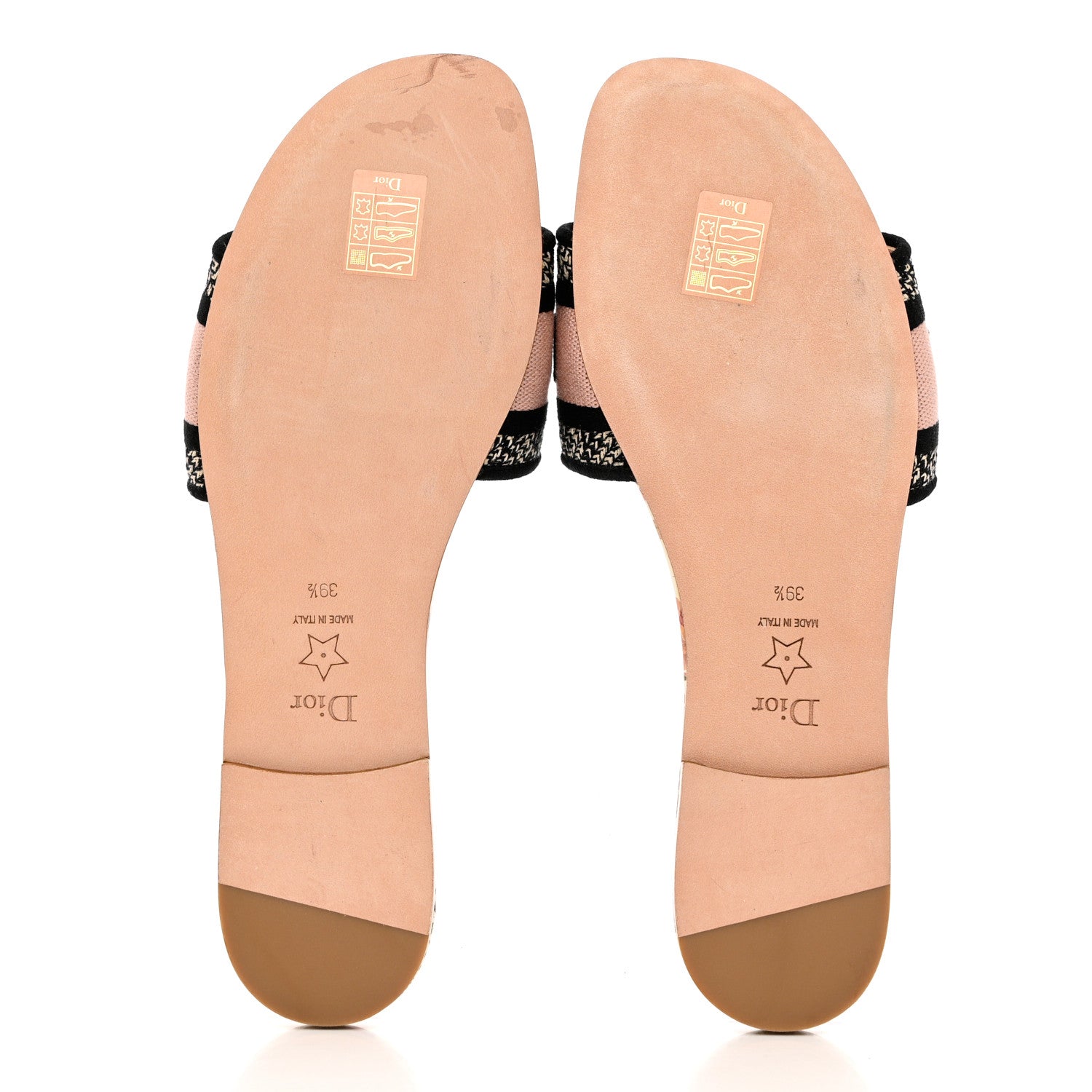 Christian Dior Canvas Jardin d’Hiver Embroidered Dway Flat Slide Sandals 39.5 White Multicolor 6 of 10