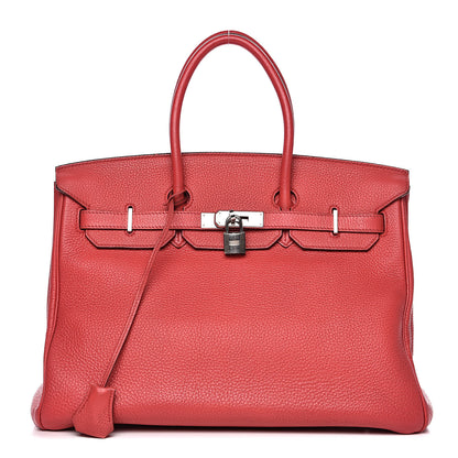 Hermes Taurillon Clemence Birkin 35 Bougainvillea 1 of 35