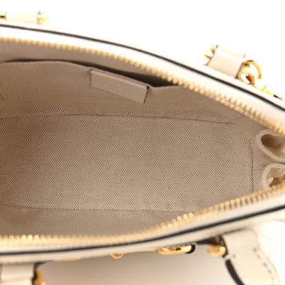 Gucci Boarded Plutone Calfskin Mini Horsebit 1955 Top Handle Bag Mystic White 5 of 10