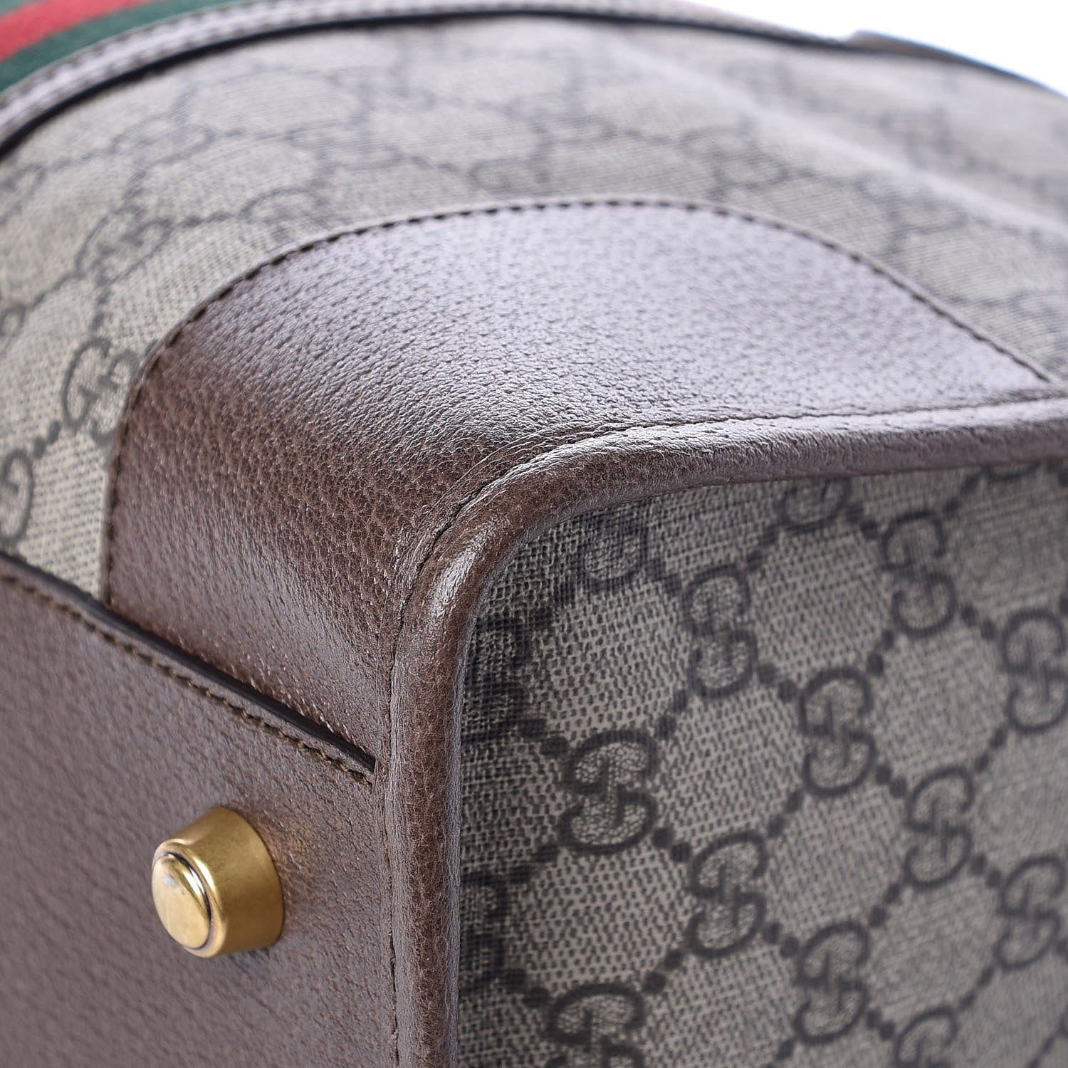 Gucci Soft GG Supreme Monogram Web Neo Vintage Duffle Bag Beige New Acero Crop 11 of 11
