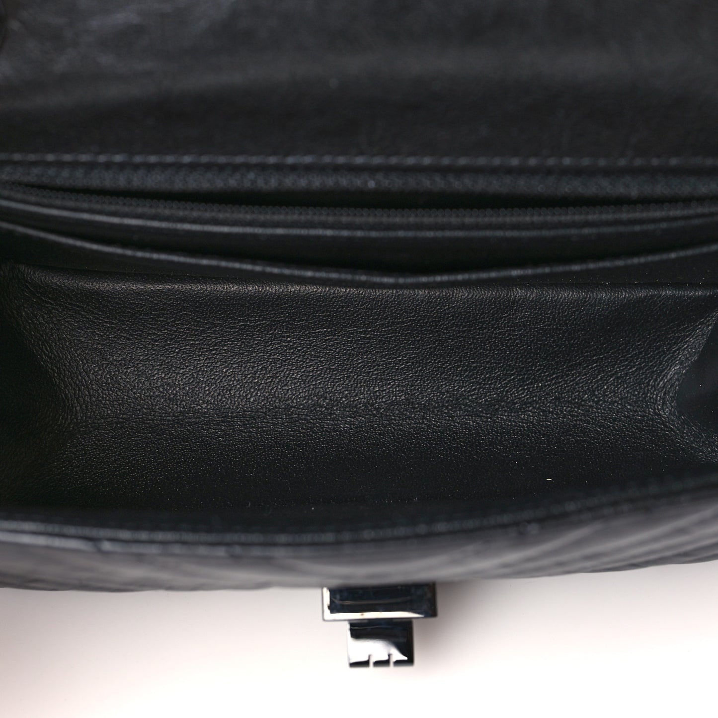 Aged Calfskin Chevron Quilted 2.55 Reissue Mini Flap So Black