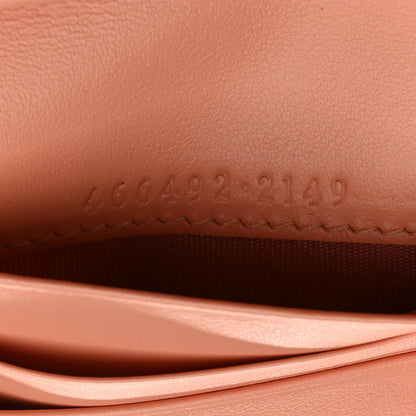 Gucci Calfskin Vertical Ring Matelasse GG Marmont Card Case Wallet Peachy Chic 7 of 8