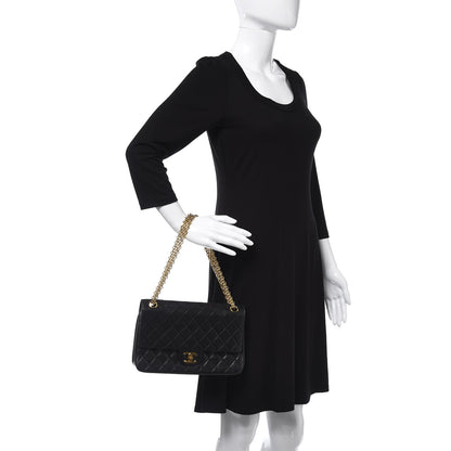 Chanel Lambskin Quilted Medium Double Flap Bijoux Chain Black 2 of 9