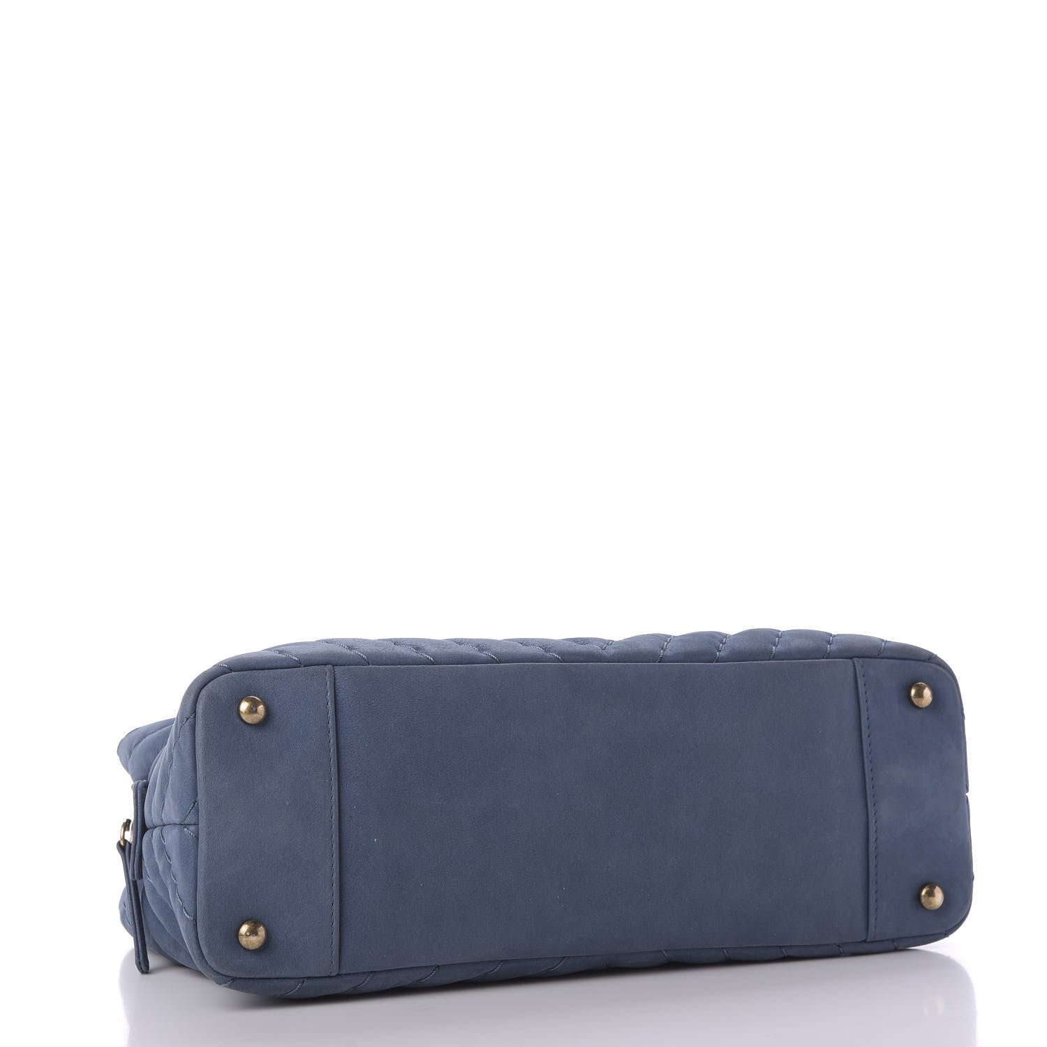 Chanel Iridescent Calfskin Chevron Quilted Surpique Tote Dark Blue 4 of 10