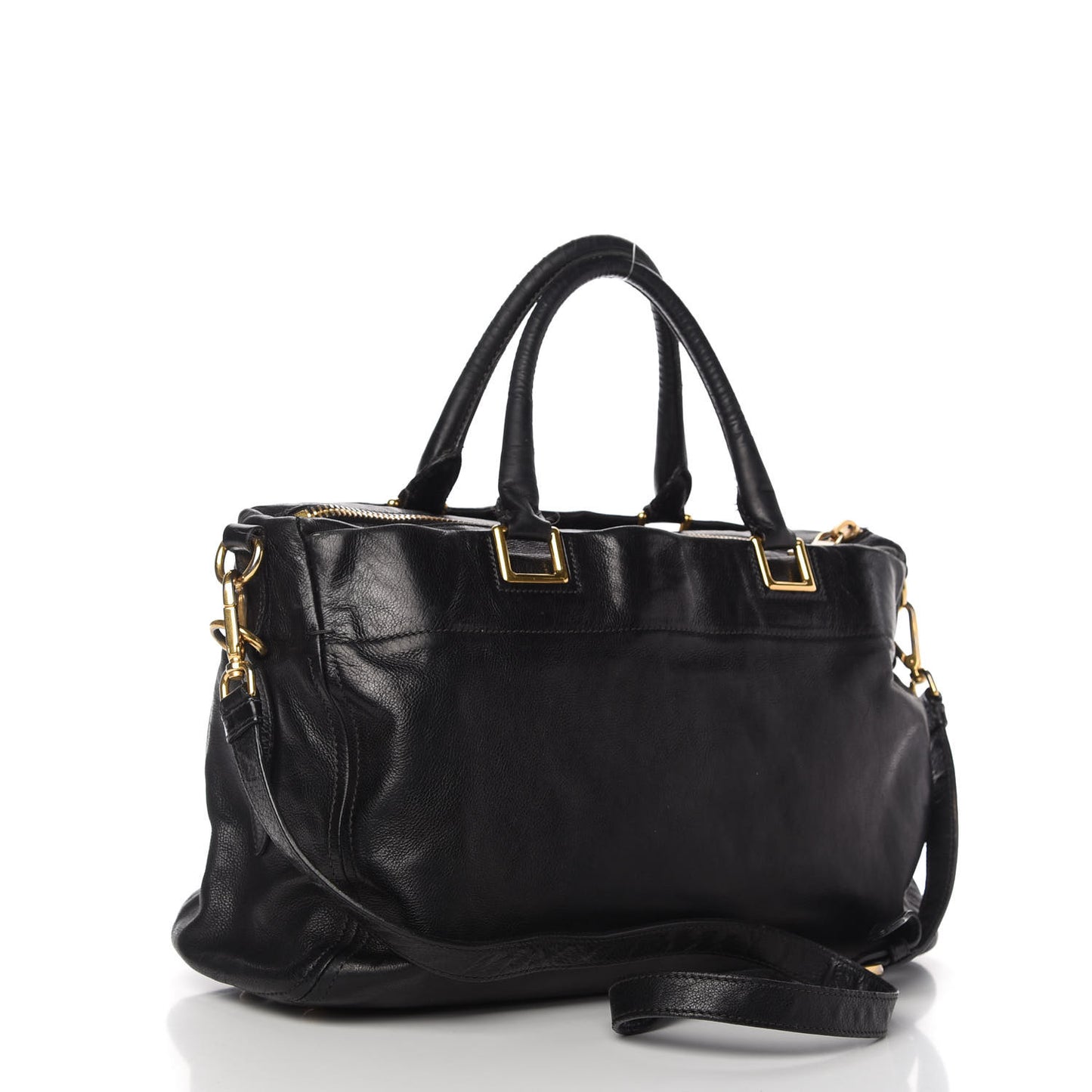 Glace Calf Extra Wide Tote Black