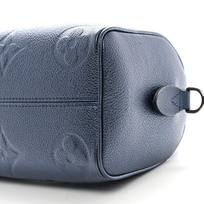 Louis Vuitton Metallic Empreinte Monogram Giant Speedy Bandouliere 20 Navy Nacre 9 of 9