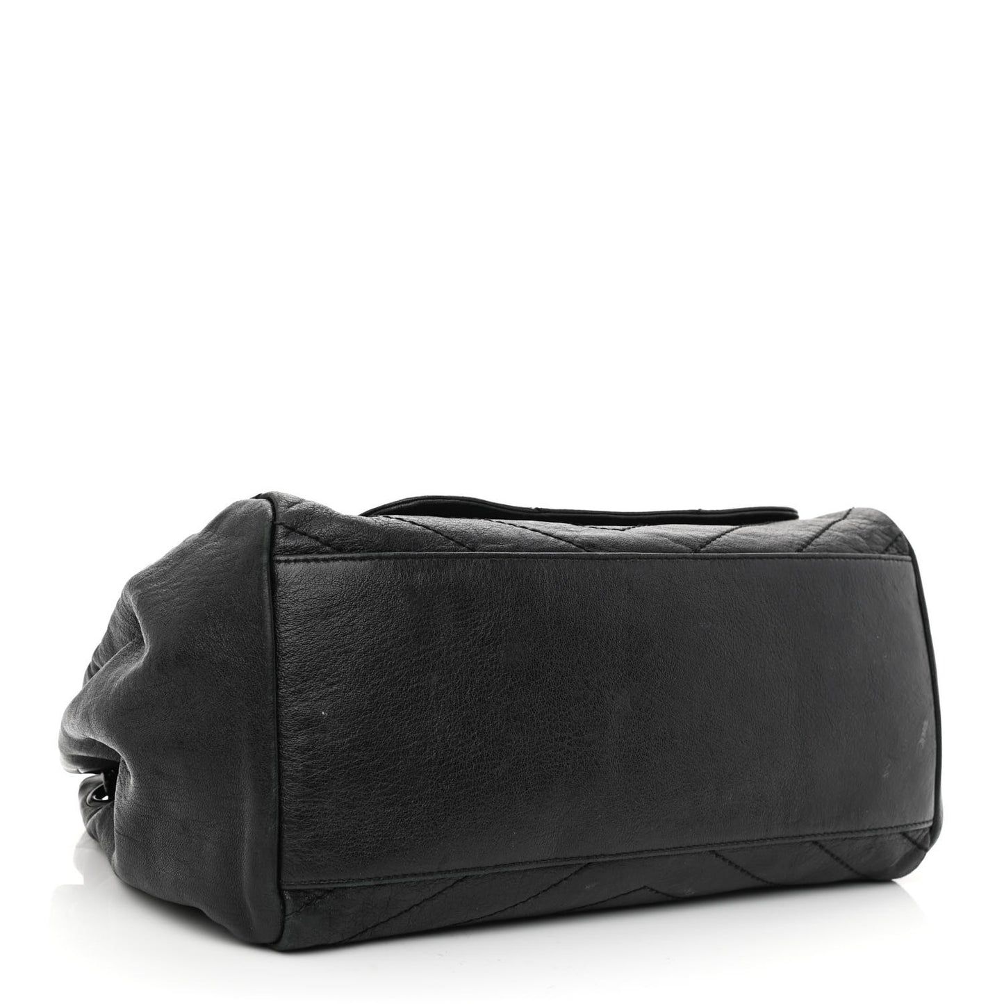 Vintage Lambskin Chevron Monogram Medium Nolita Black