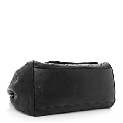 Saint Laurent Vintage Lambskin Chevron Monogram Medium Nolita Black 4 of 10