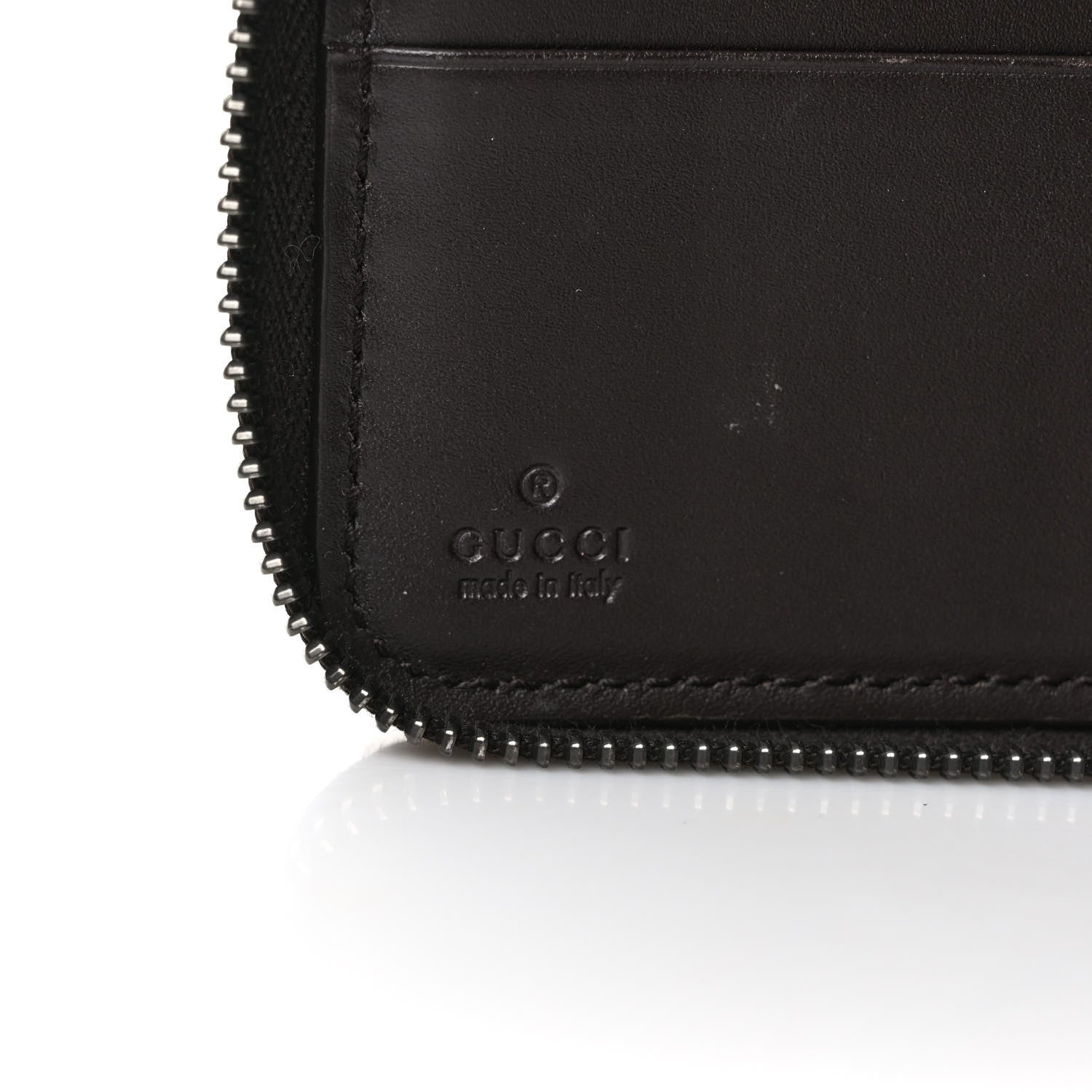 Gucci Guccissima Signature Zip Around Organizer Wallet Black 6 of 12