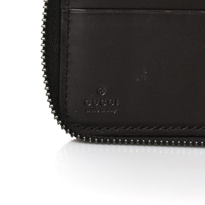 Gucci Guccissima Signature Zip Around Organizer Wallet Black 6 of 12