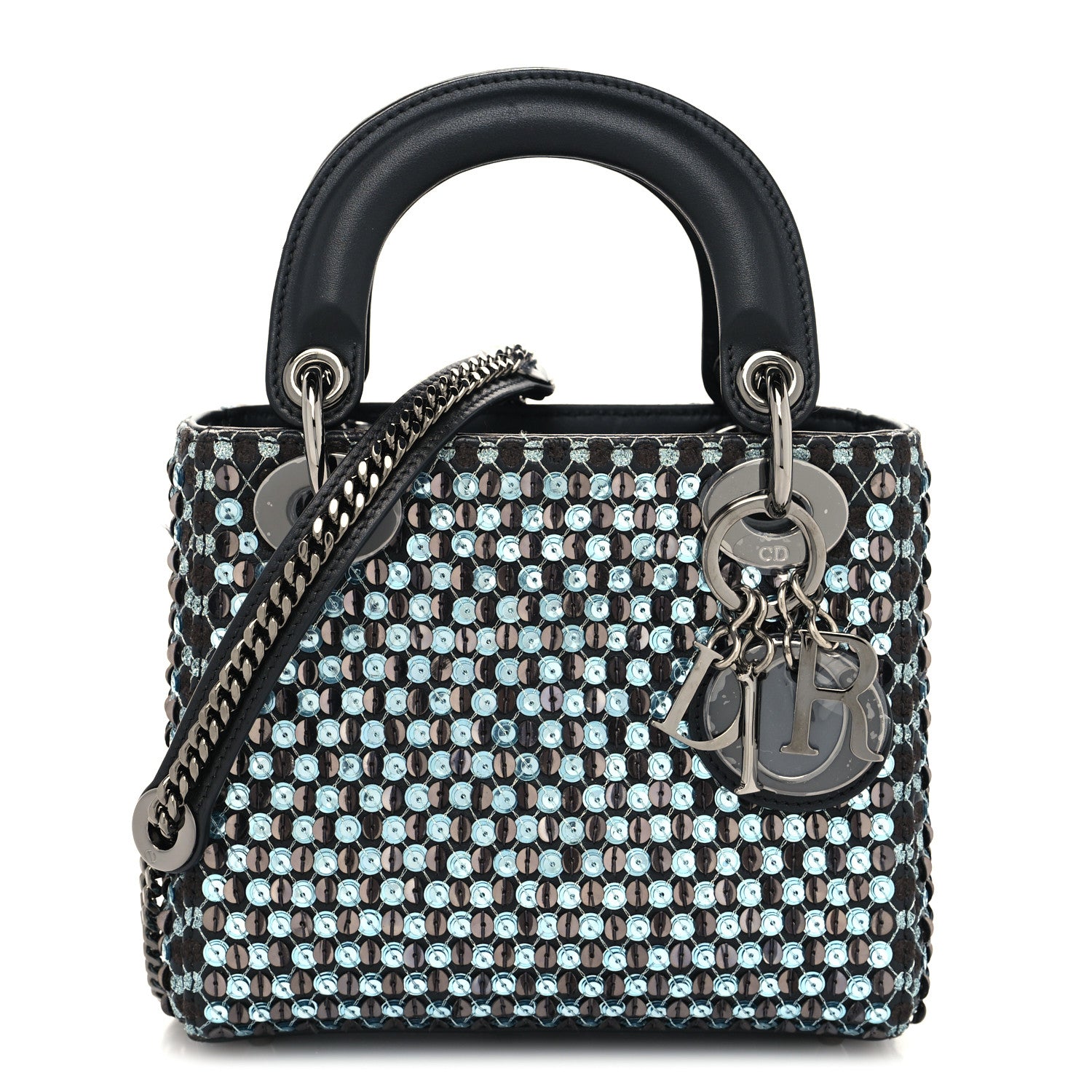 Christian Dior Sequin Embroidery Mini Lady Dior Blue 1 of 9