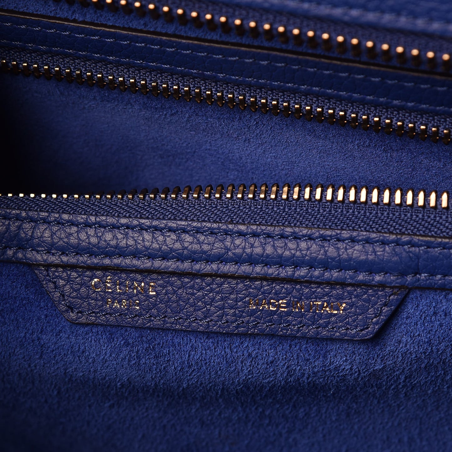 Drummed Calfskin Mini Luggage Indigo