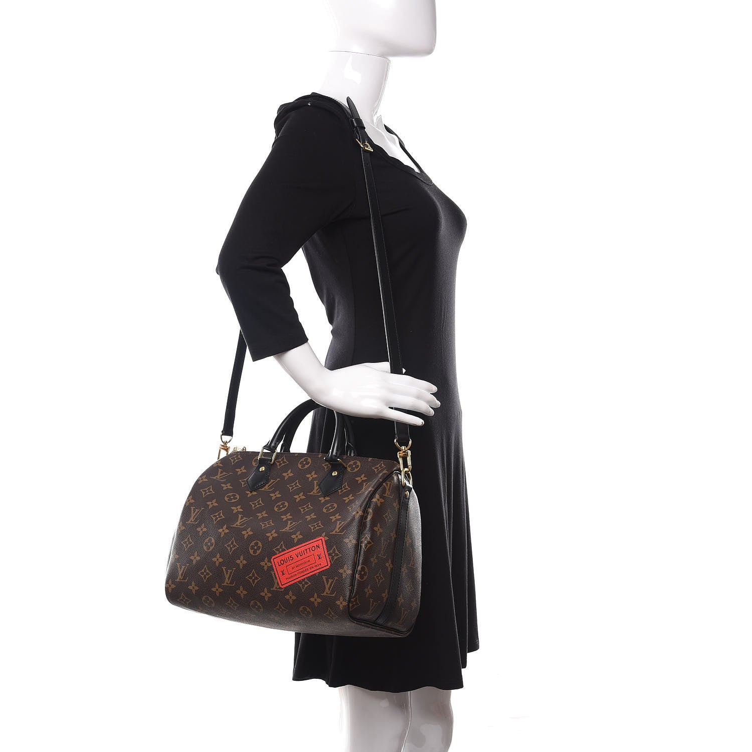 Louis Vuitton Monogram My World Tour Speedy Bandouliere 30 Black 2 of 10