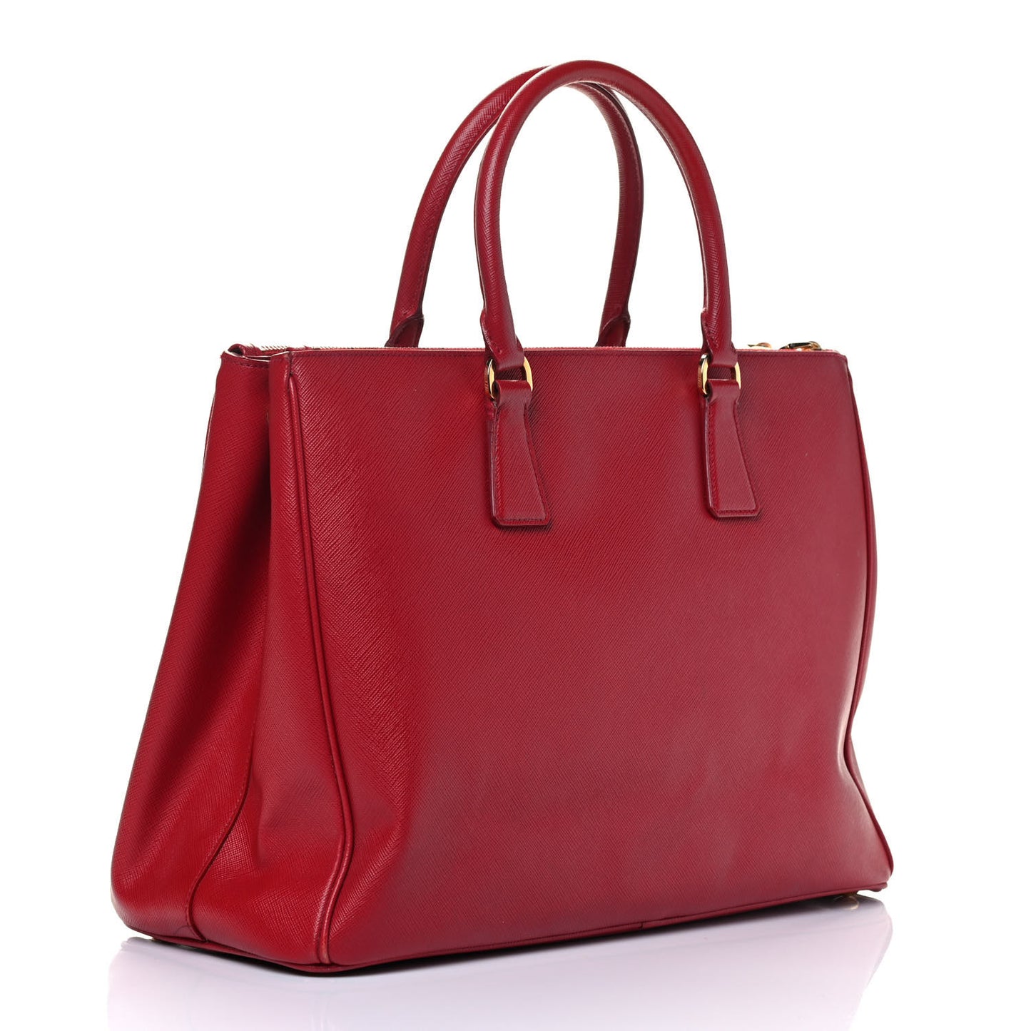Saffiano Large Galleria Double Zip Tote Fuoco