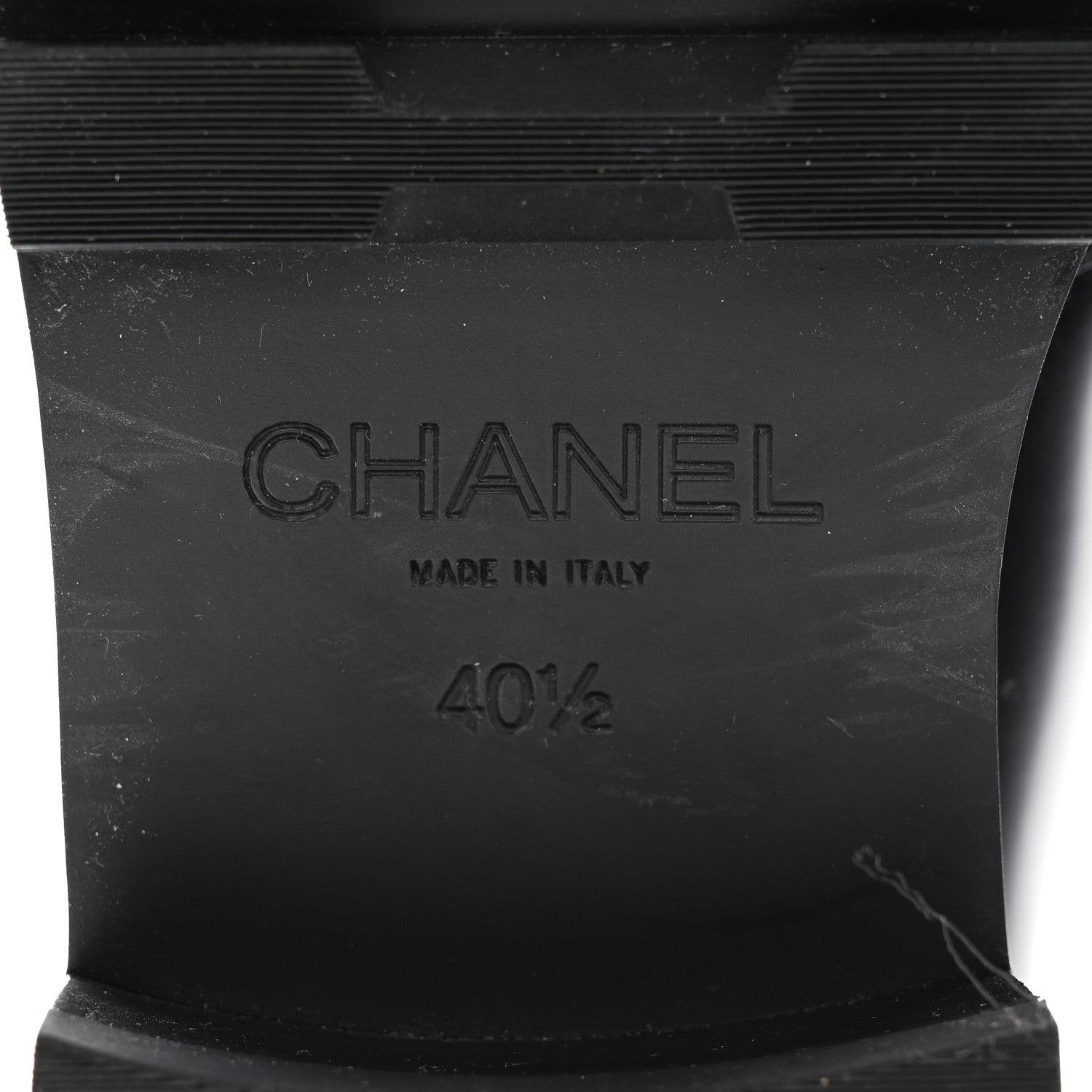 Chanel Calfskin Metal CC Loafers 40.5 Black 8 of 9