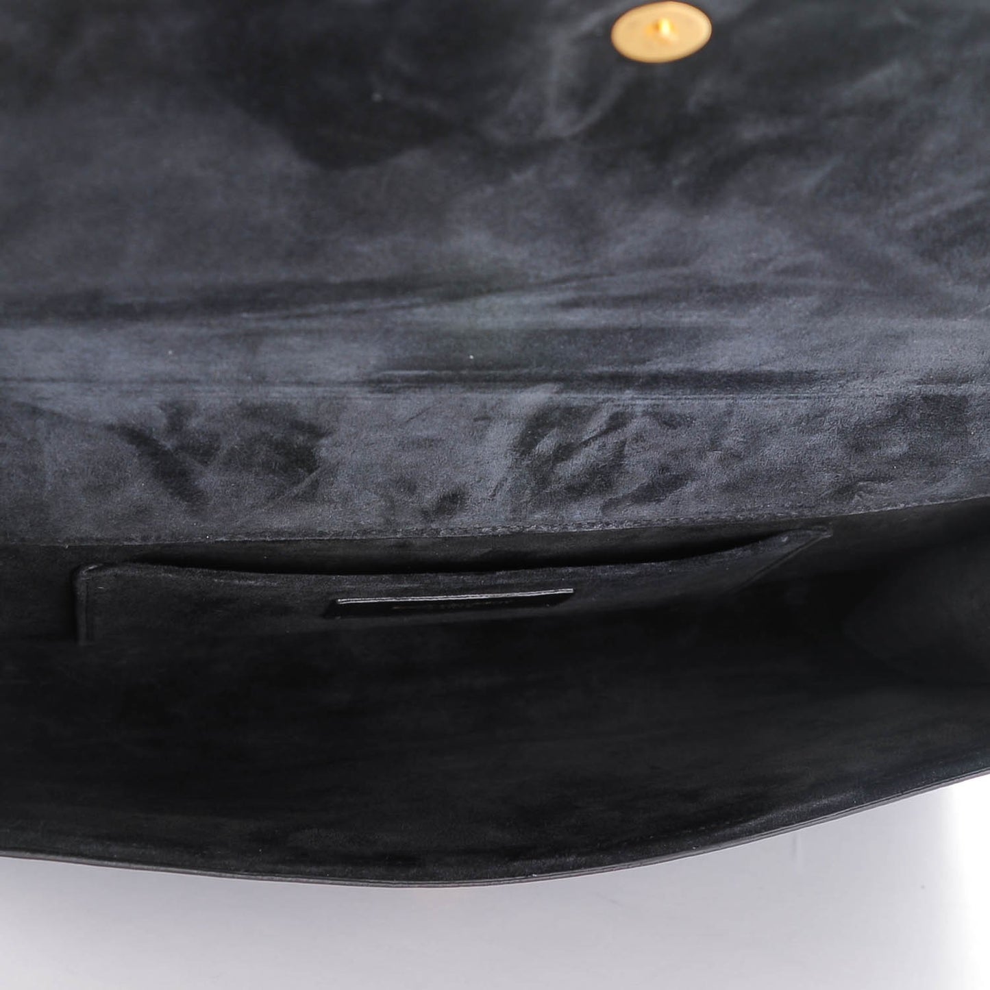 Textured Calfskin Classic Y Ligne Clutch Black
