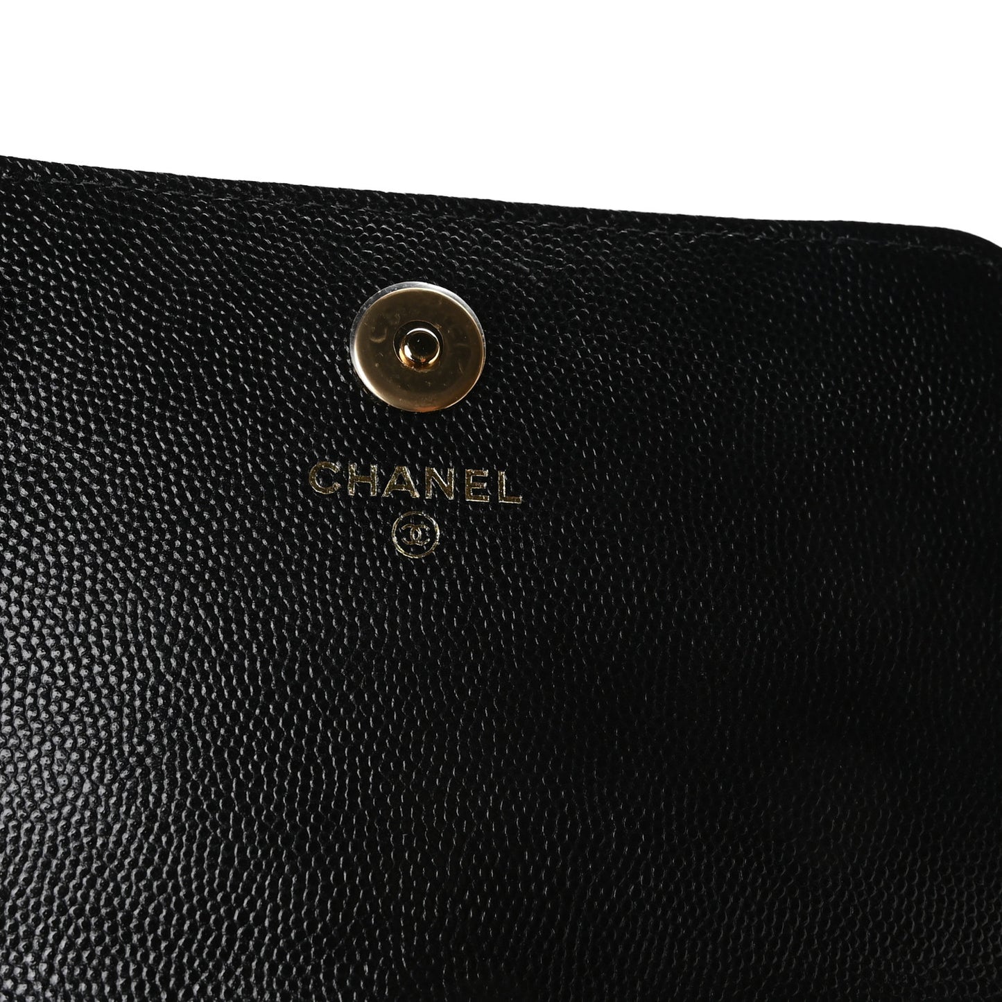 Caviar Quilted Pocket Twins Clutch With Chain Black