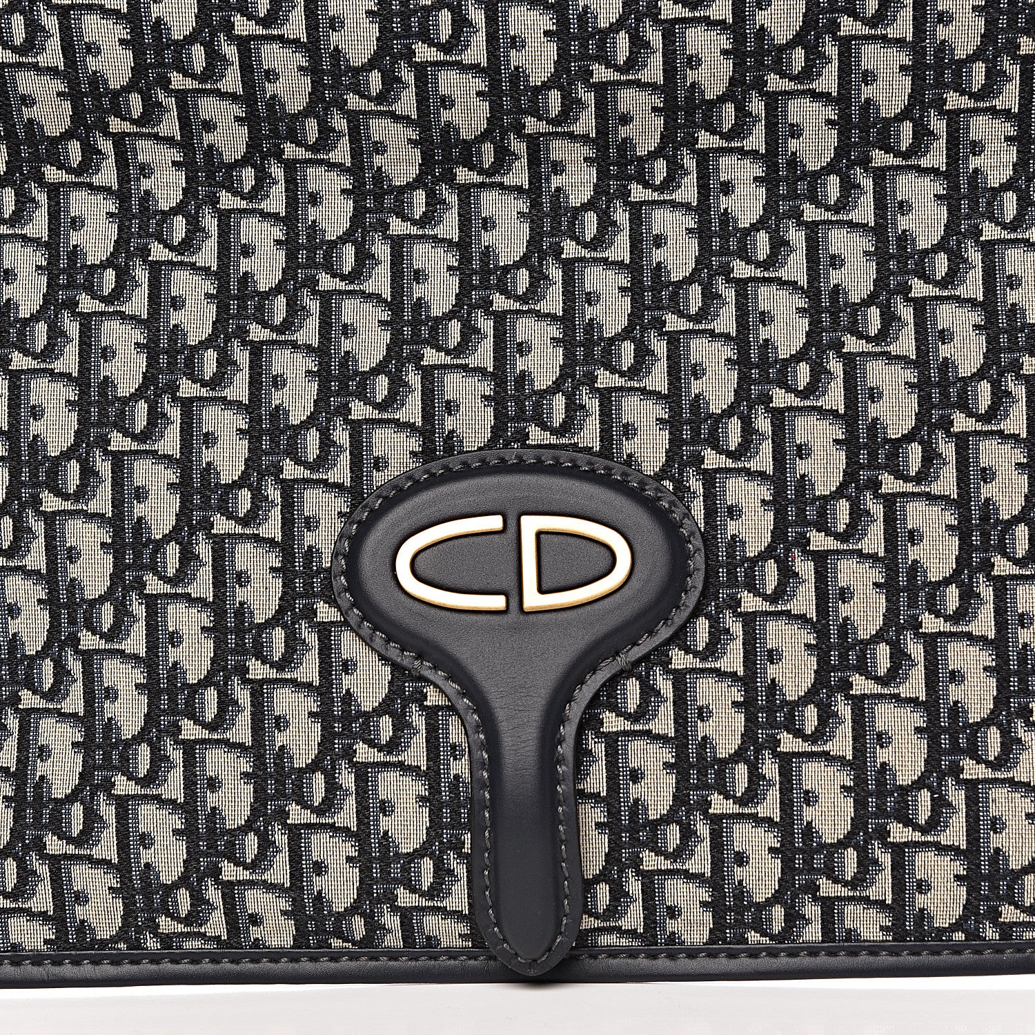 Christian Dior Oblique Fold Over Clutch Blue 12 of 12