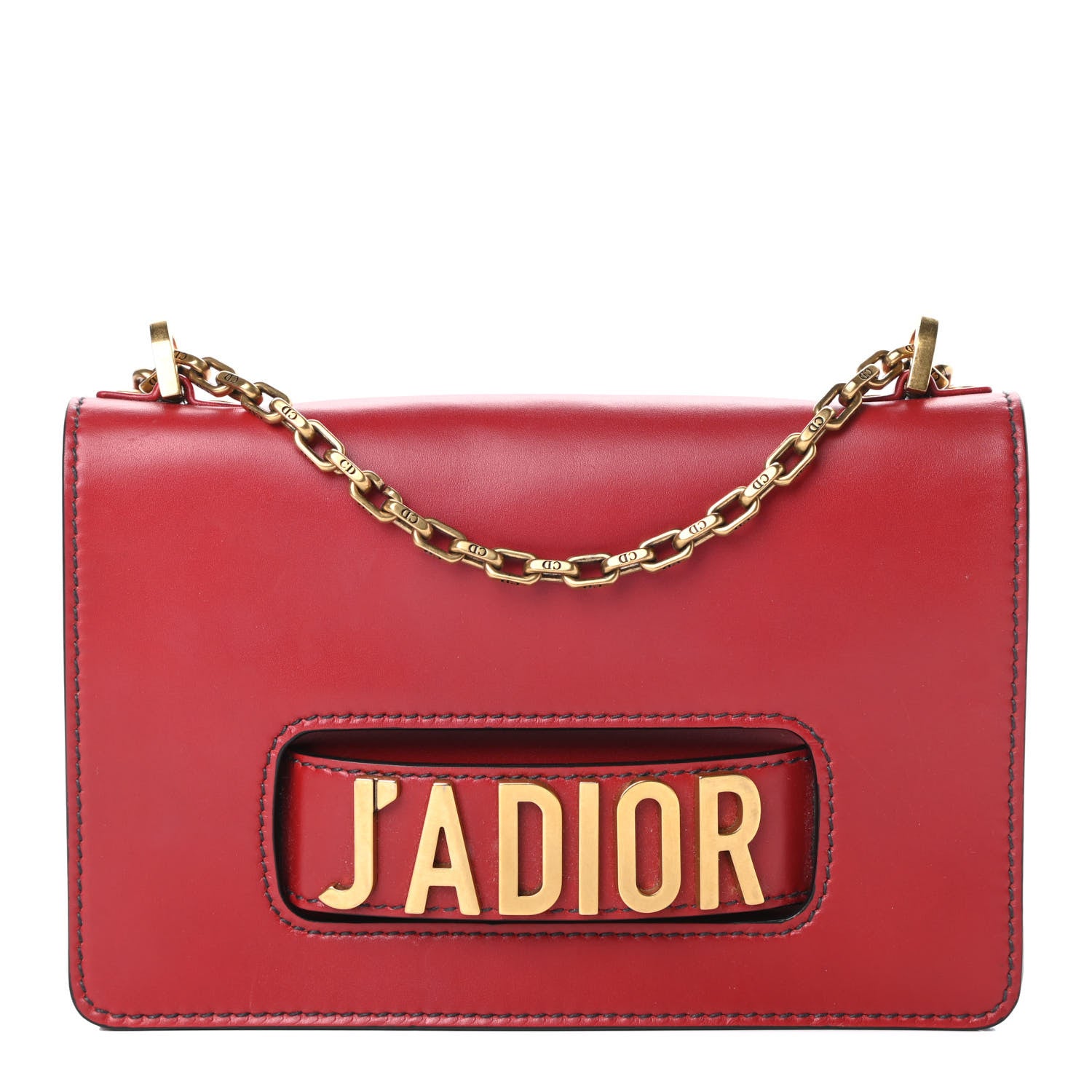 Christian Dior Calfskin J'Adior Chain Flap Bag Red 1 of 17