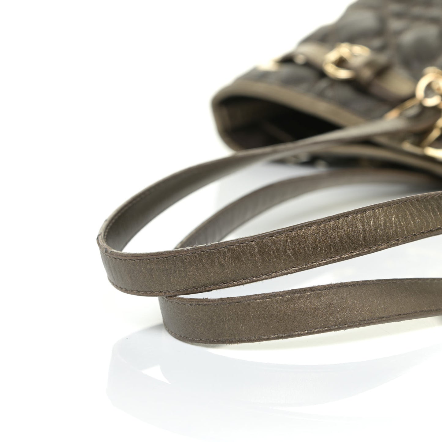 Coated Canvas Cannage Panarea Tote Bronze