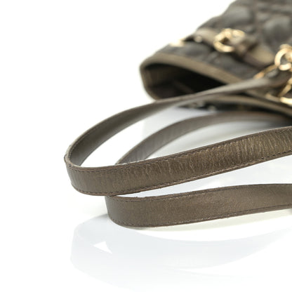Christian Dior Coated Canvas Cannage Panarea Tote Bronze 16 of 16