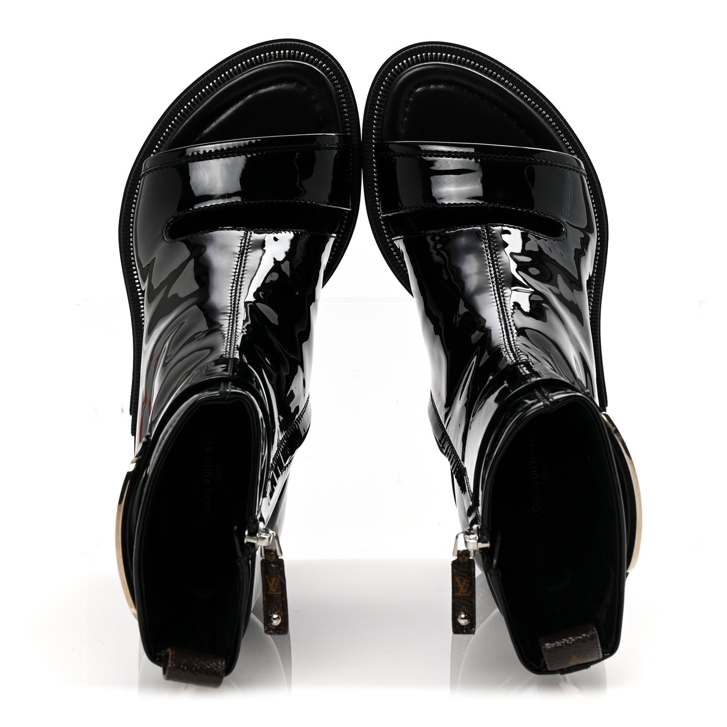 Patent Calfskin Moonlight Boots 37 Black