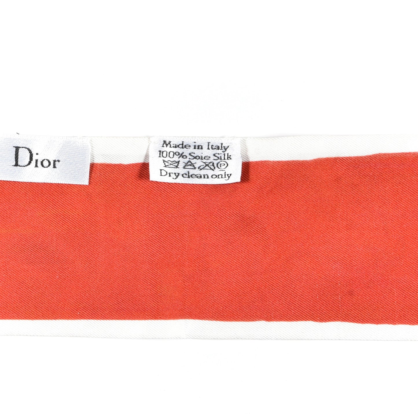 Silk ABCDior Mitzah "W" Scarf Red Off White