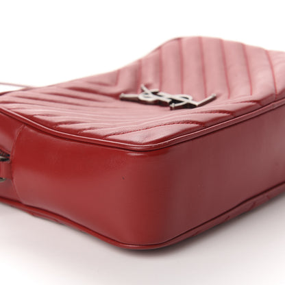 Saint Laurent Calfskin Matelasse Monogram Lou Camera Bag Rouge Eros 6 of 10