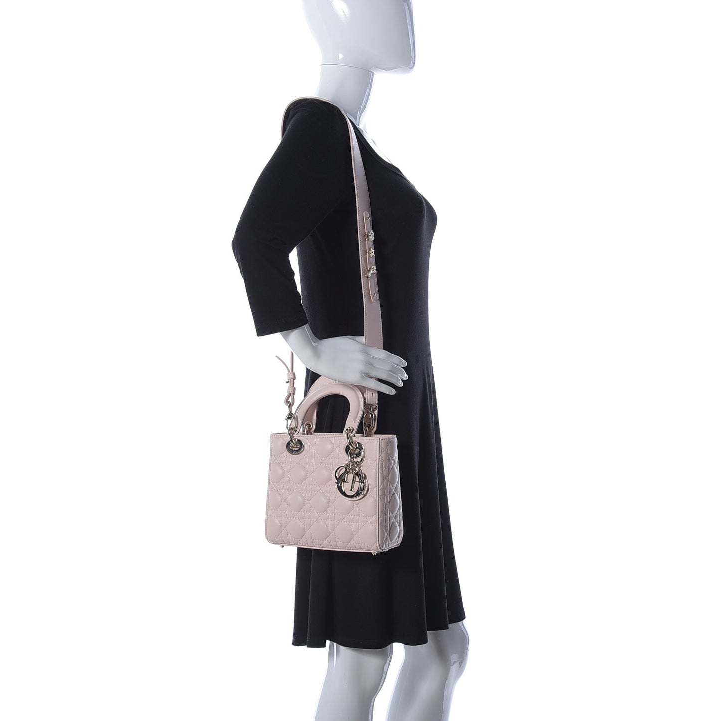 Lambskin Cannage Small My ABCDior Lady Dior Blush Pink