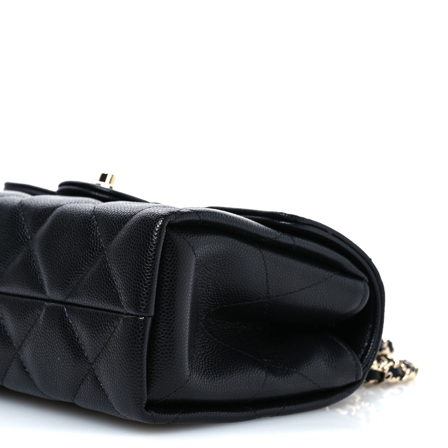 Chanel Caviar Quilted Retro Mini Twist Top Handle Clutch Flap Black 11 of 12