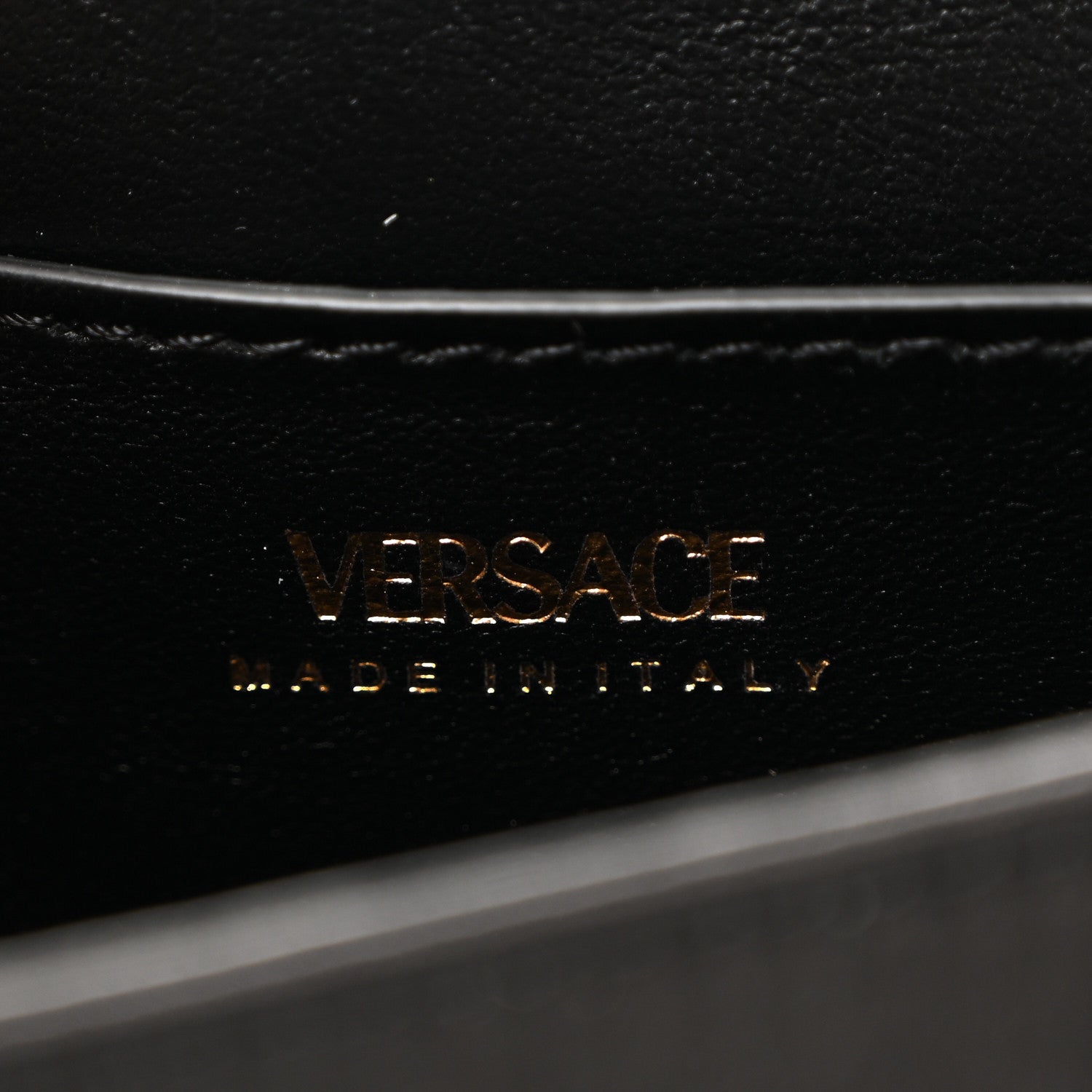 Versace Satin Crystal La Medusa Pouch On Chain Black 6 of 9