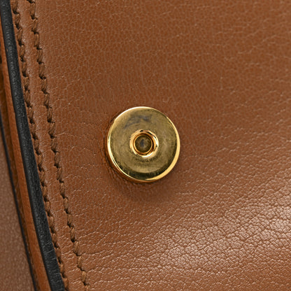 Miu Miu Goatskin Madras Dahlia Satchel Brandy 13 of 14