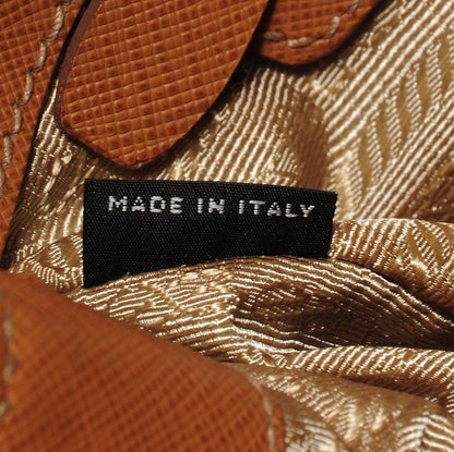 Prada Saffiano Lux Medium Double Zip Tote Caramel 10 of 11