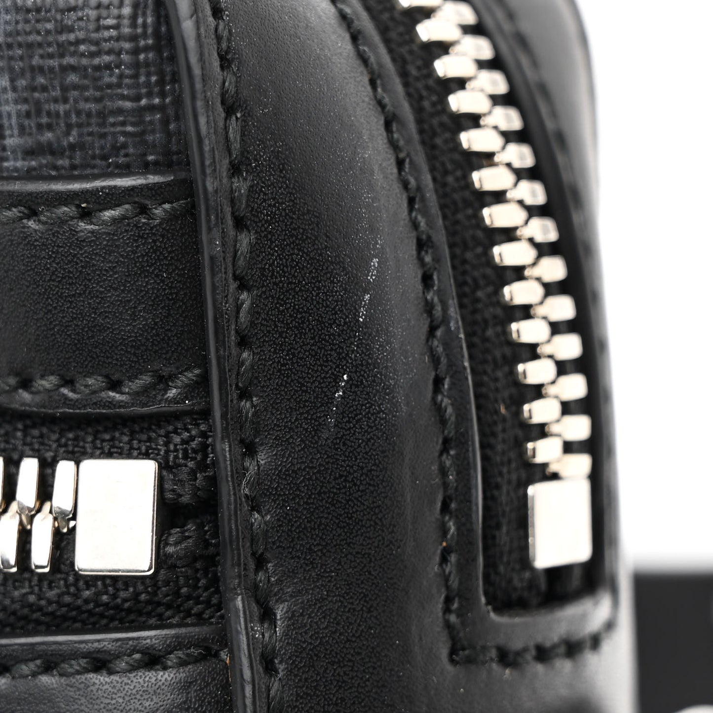 GG Supreme Monogram Appia Calfskin Web Small Camera Messenger Bag Black Grey Black Grey