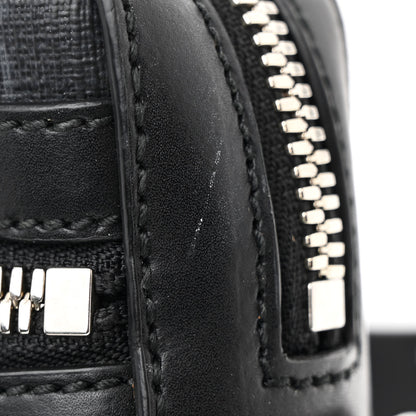 Gucci GG Supreme Monogram Appia Calfskin Web Small Camera Messenger Bag Black Grey Black Grey 11 of 13