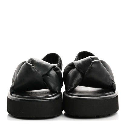 Miu Miu Padded Nappa Flatform Sandals 35 Black 3 of 9