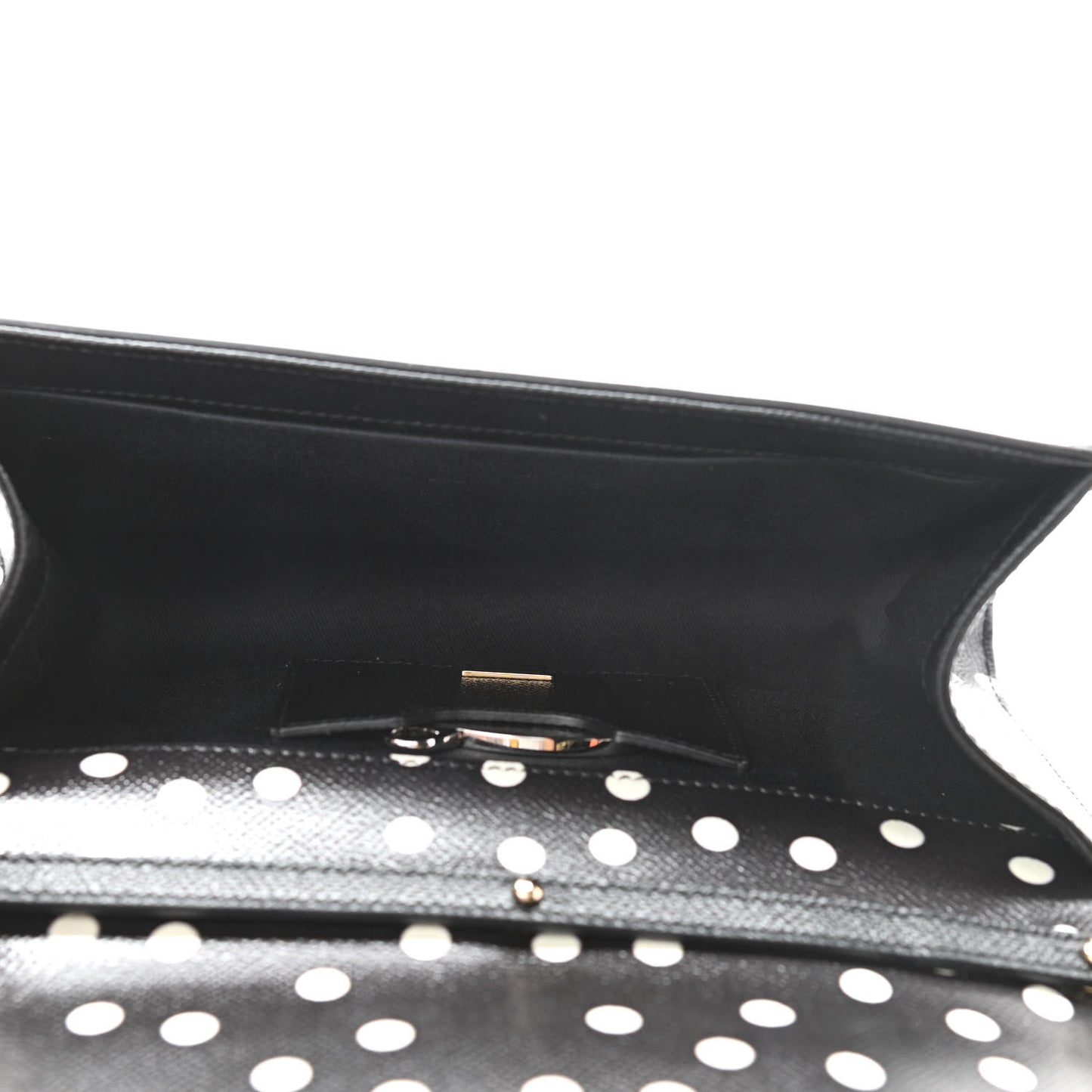 Dauphine Polka Dot Print Shoulder Bag Black