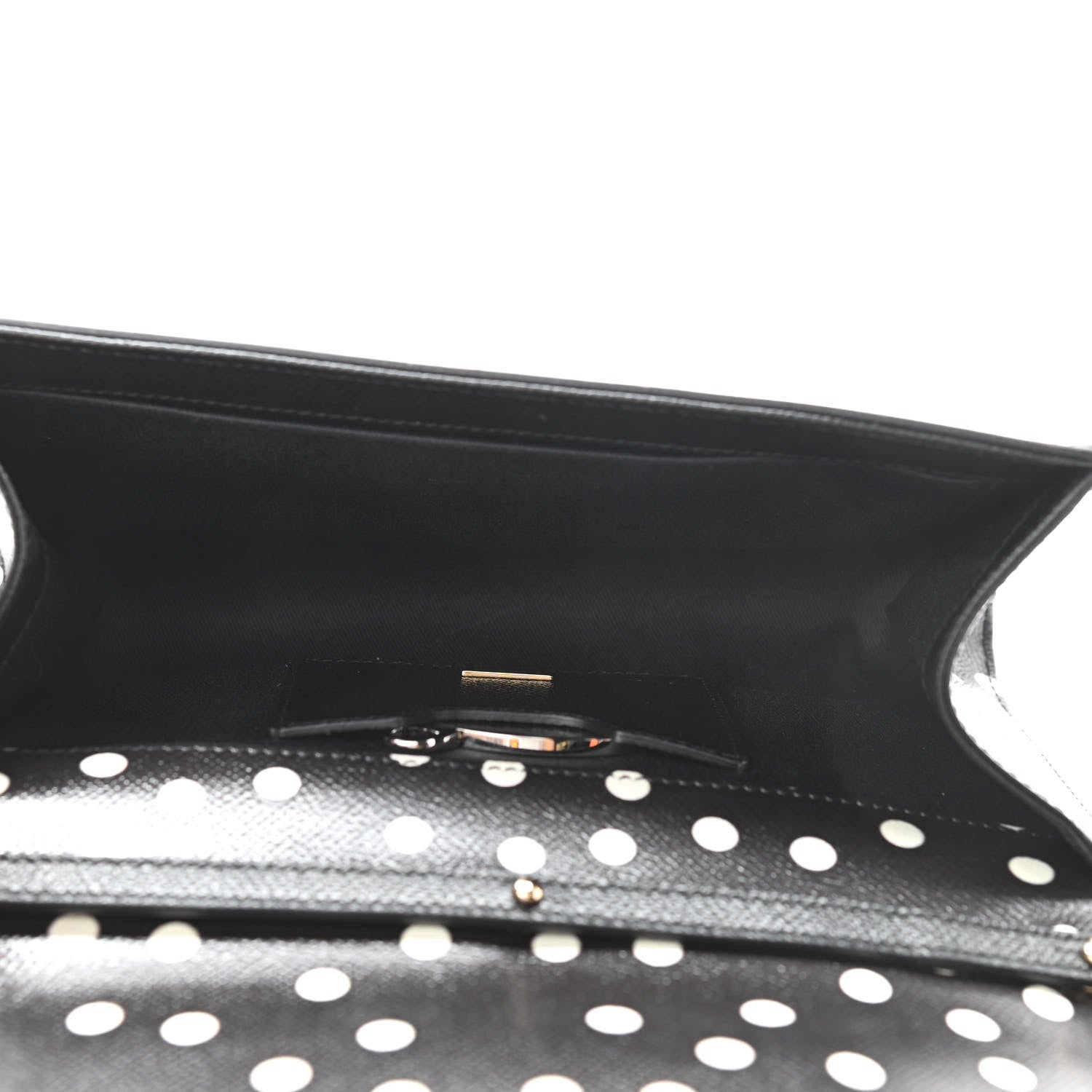 Dolce & Gabbana Dauphine Polka Dot Print Shoulder Bag Black 7 of 9