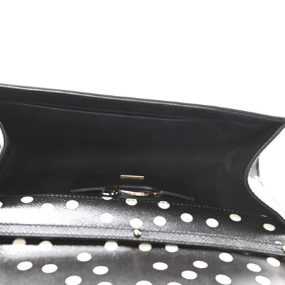 Dolce & Gabbana Dauphine Polka Dot Print Shoulder Bag Black 7 of 9