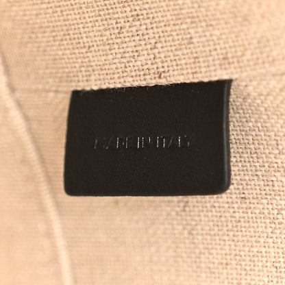 Celine Canvas Calfskin Triomphe Small Bucket Bag Vanilla Black 7 of 10