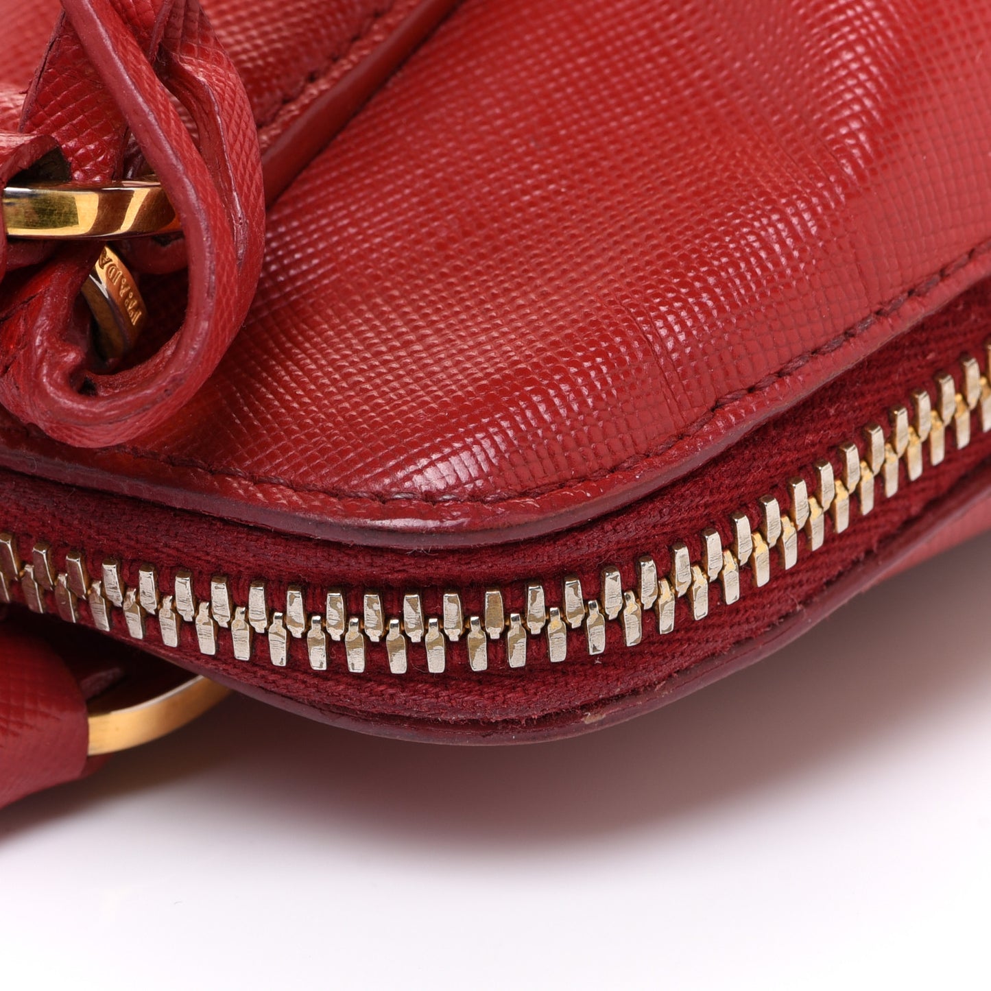 Saffiano Lux Mini Promenade Tote Fuoco