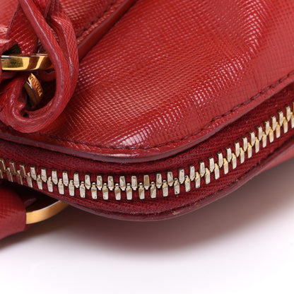 Prada Saffiano Lux Mini Promenade Tote Fuoco 11 of 13