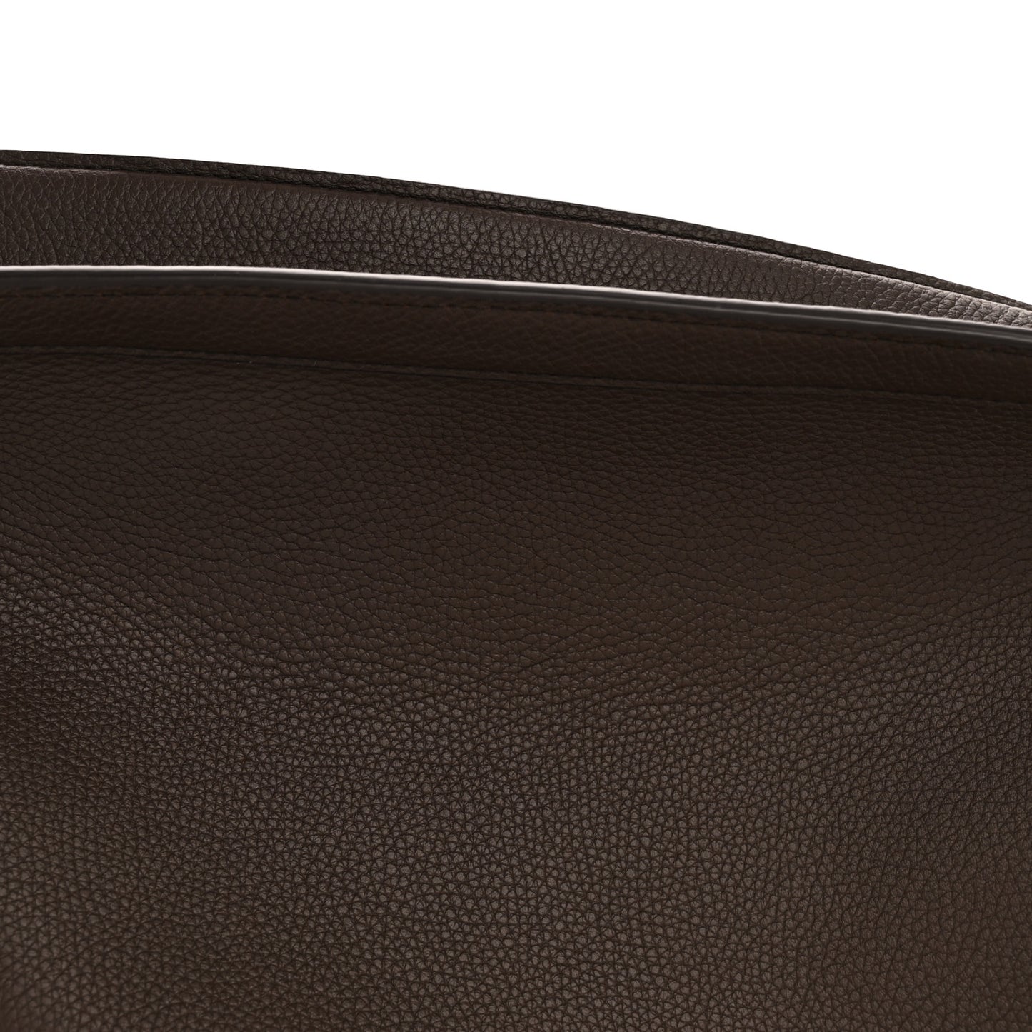 Grained Calfskin Large Slouchy Banana Bag Brunette
