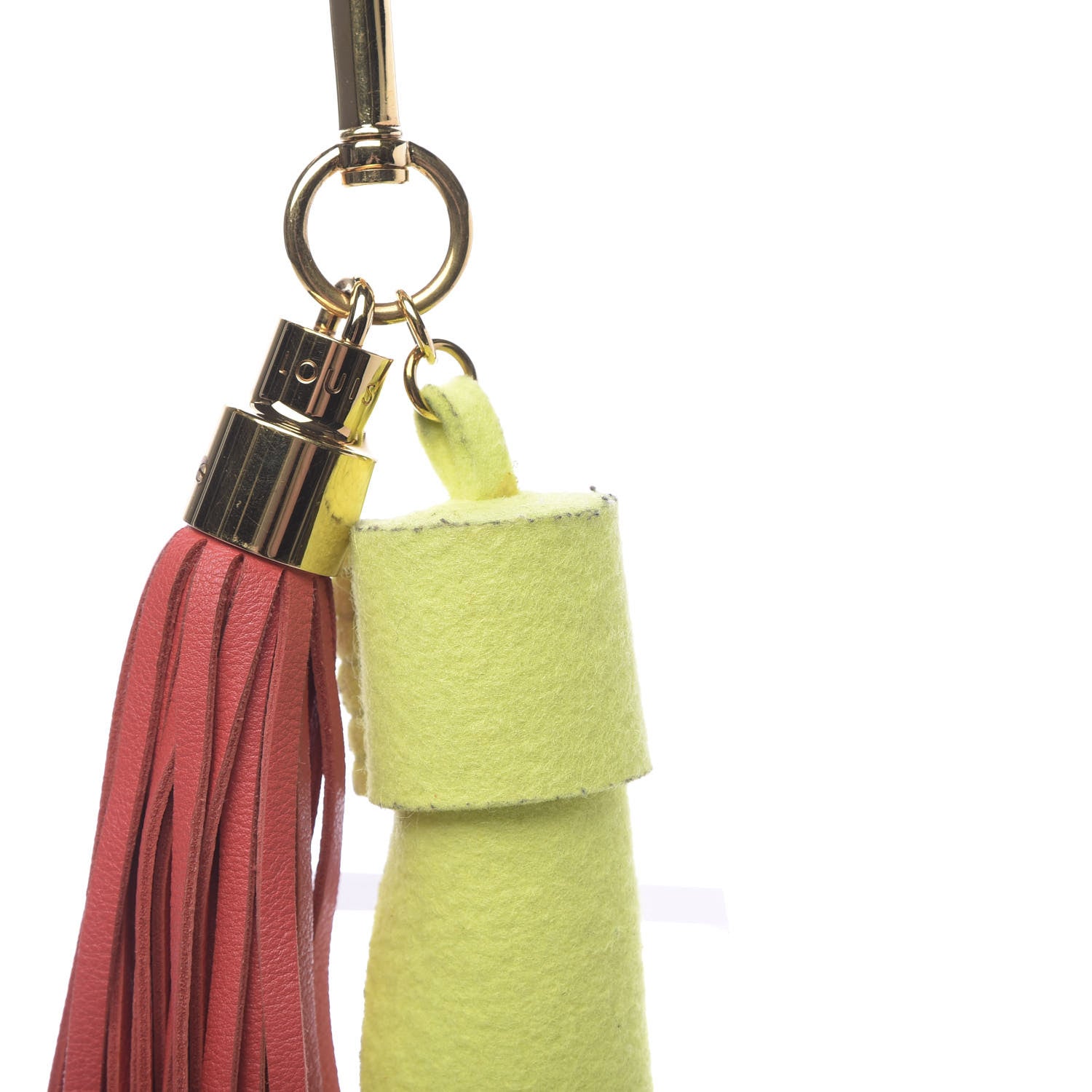 Louis Vuitton Calfskin Rainbow Bag Charm Tassel Red 3 of 3