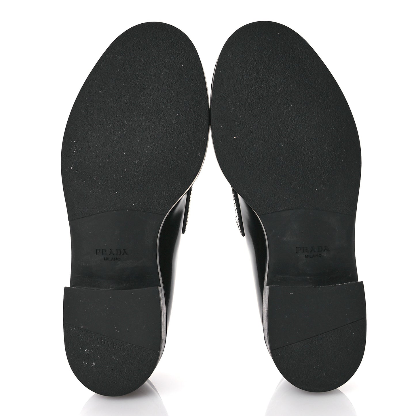 Spazzolato Metal Triangle Logo 50mm Loafers 38 Black