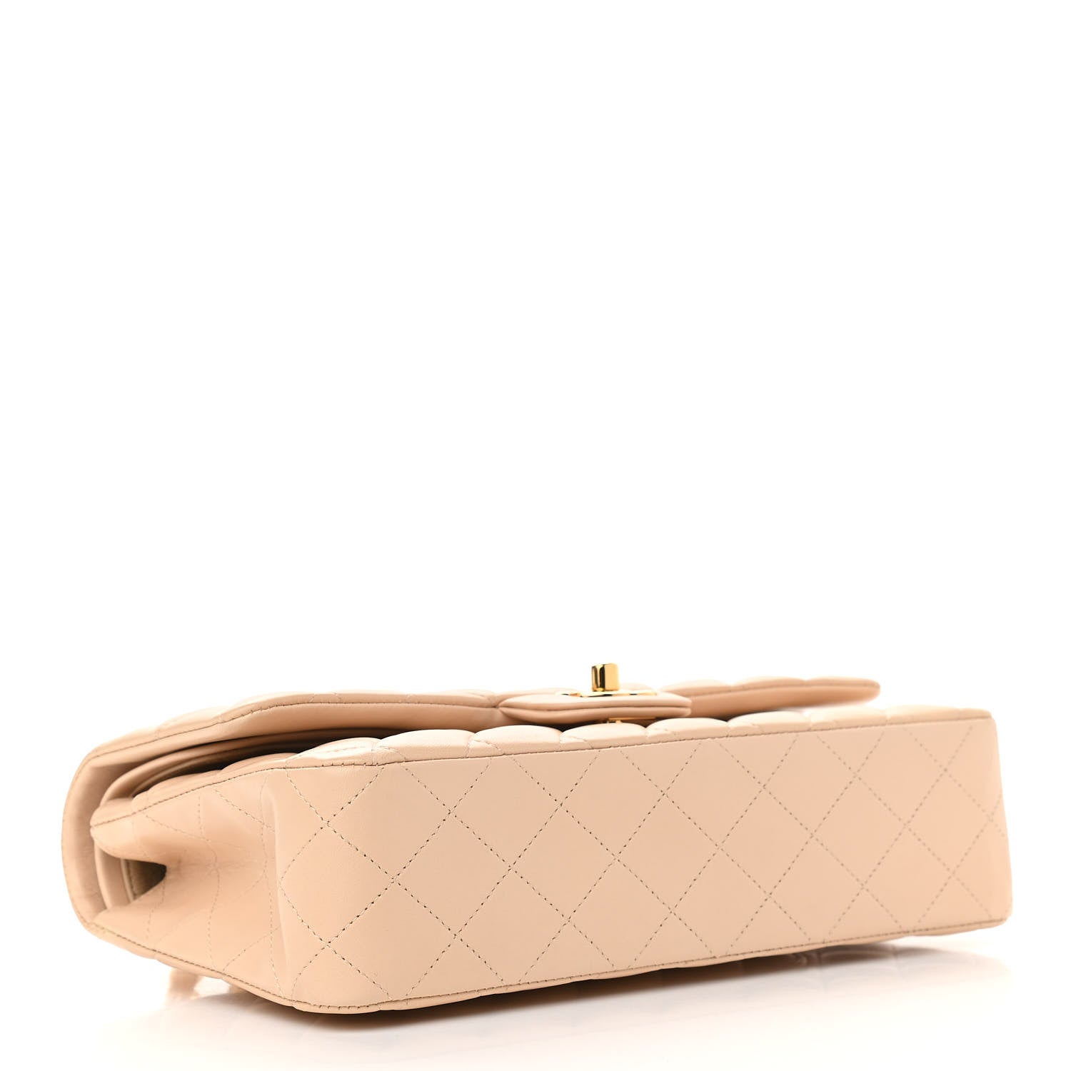 Chanel Lambskin Quilted Medium Double Flap Beige 3 of 11