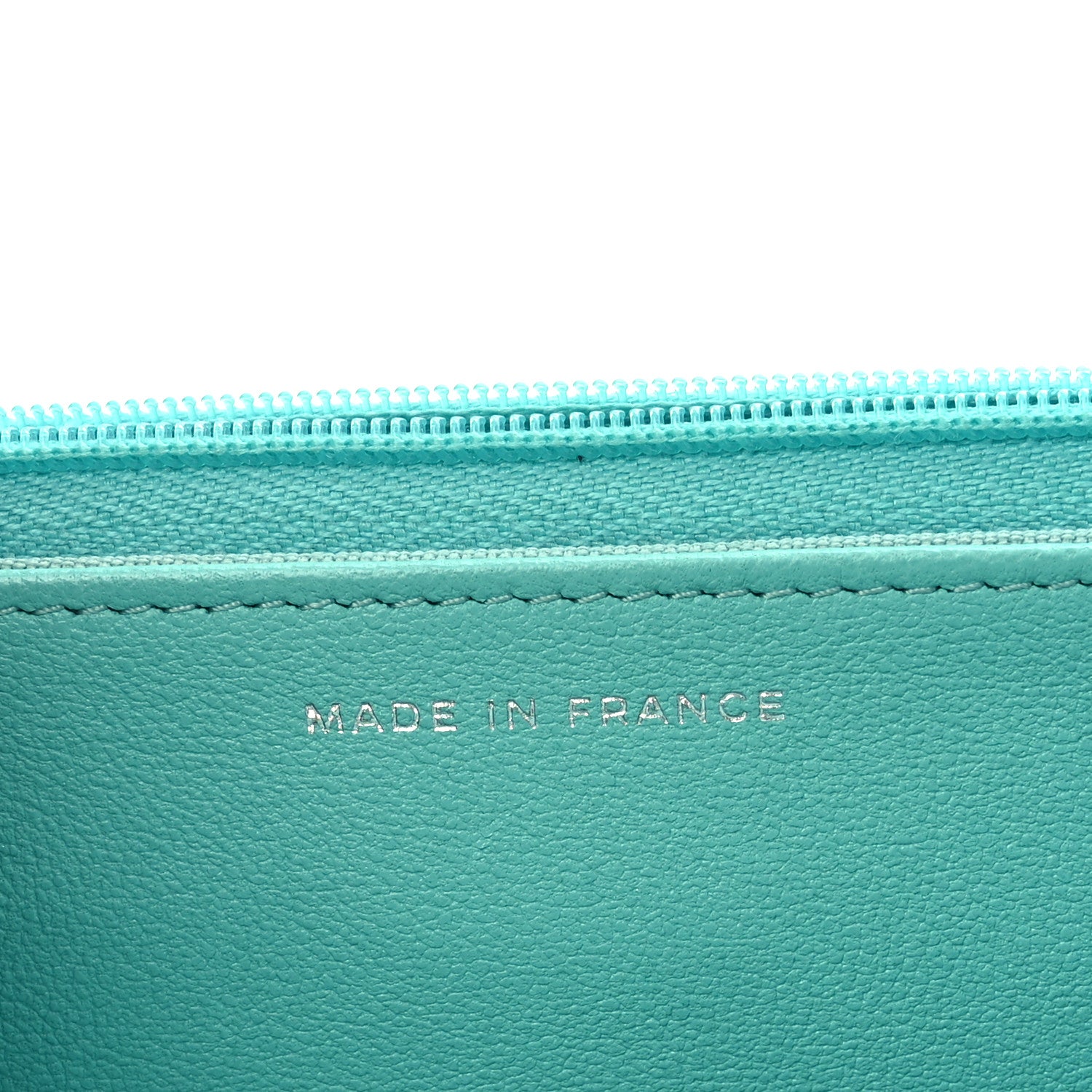 Chanel Lambskin Quilted Wallet On Chain WOC Turquoise 7 of 12