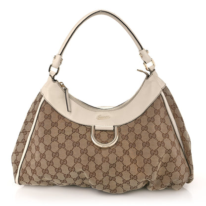 Gucci Monogram Large D Gold Hobo Off White 1 of 15