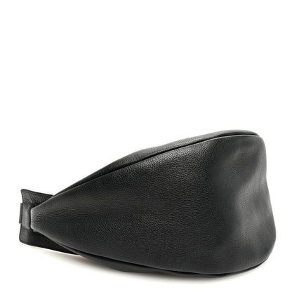 The Row Grained Calfskin Large Slouchy Banana Bag Black 4 of 9