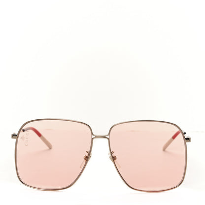 Gucci Rectangular Frame Interlocking G Sunglasses GG0394S Pink 2 of 8